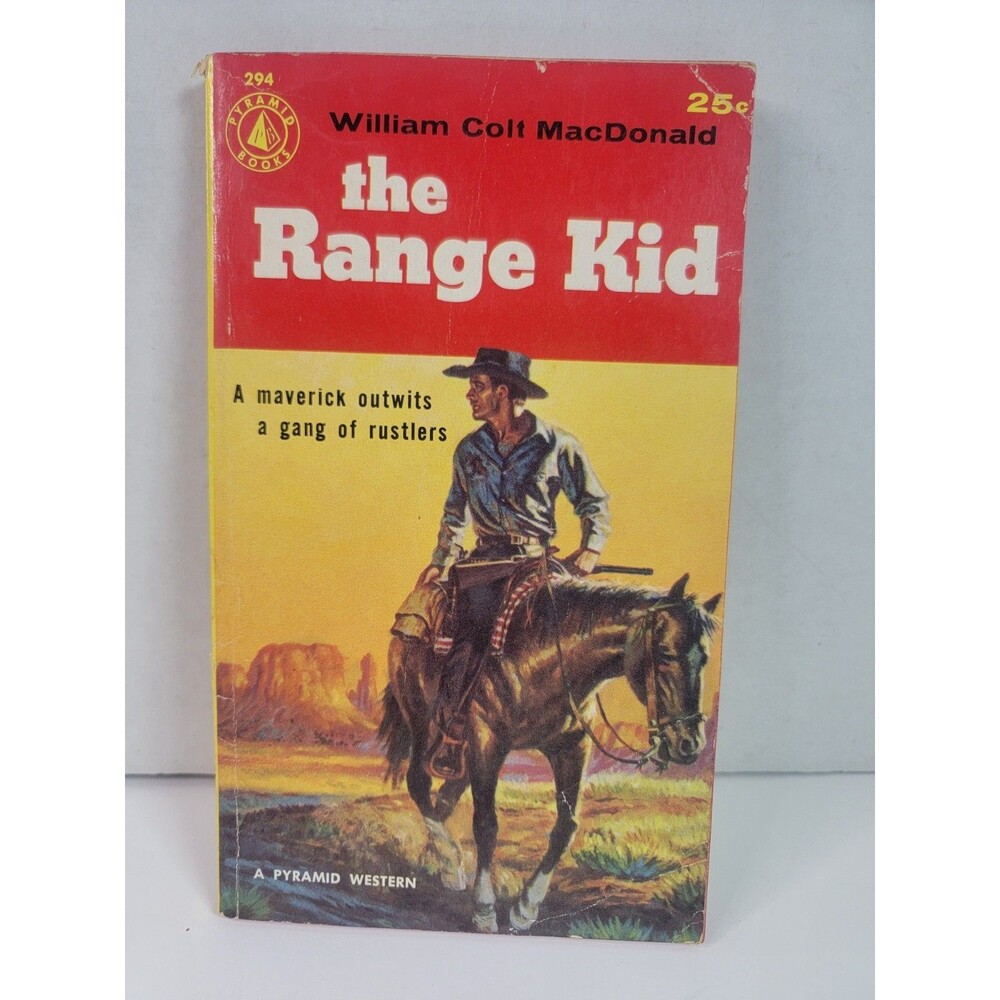 The Range Kid William Colt MacDonald 1957 Pyramid #294 Vintage Western Paperback